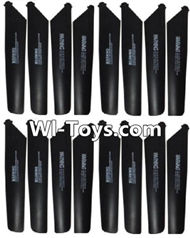 MingJi 812 Spare Parts-06 Propellers,Main rotor blades(16pcs)-Black,MingJi 812 RC Helicopter Spare Parts MJ812 Parts Replacement Accessories